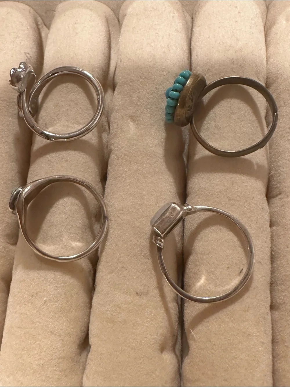 4 vintage rings- size 8 - price per ring or combine for deal